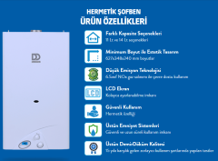 Demirdöküm L350 F14 Litre Hermetik Şofben